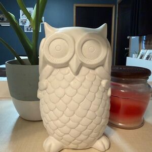 White Ceramic Owl Figurine